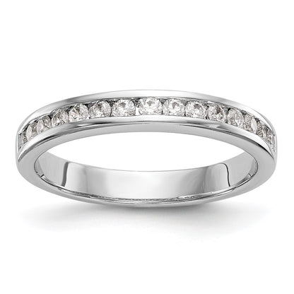 0.30ct. CZ Solid Real 14k White Gold Wedding Wedding Band Ring