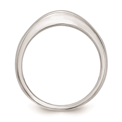 0.20ct. CZ Solid Real 14k White Gold Wedding Wedding Band Ring