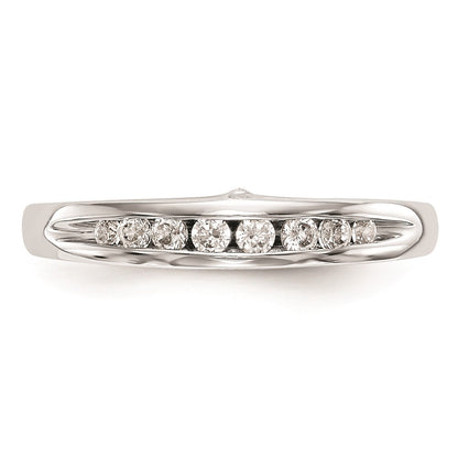 0.20ct. CZ Solid Real 14k White Gold Wedding Wedding Band Ring