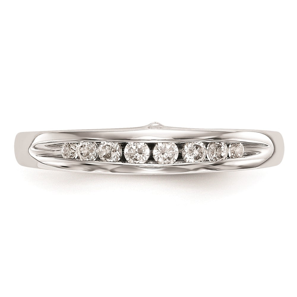 14k White Gold Real Diamond Wedding Band