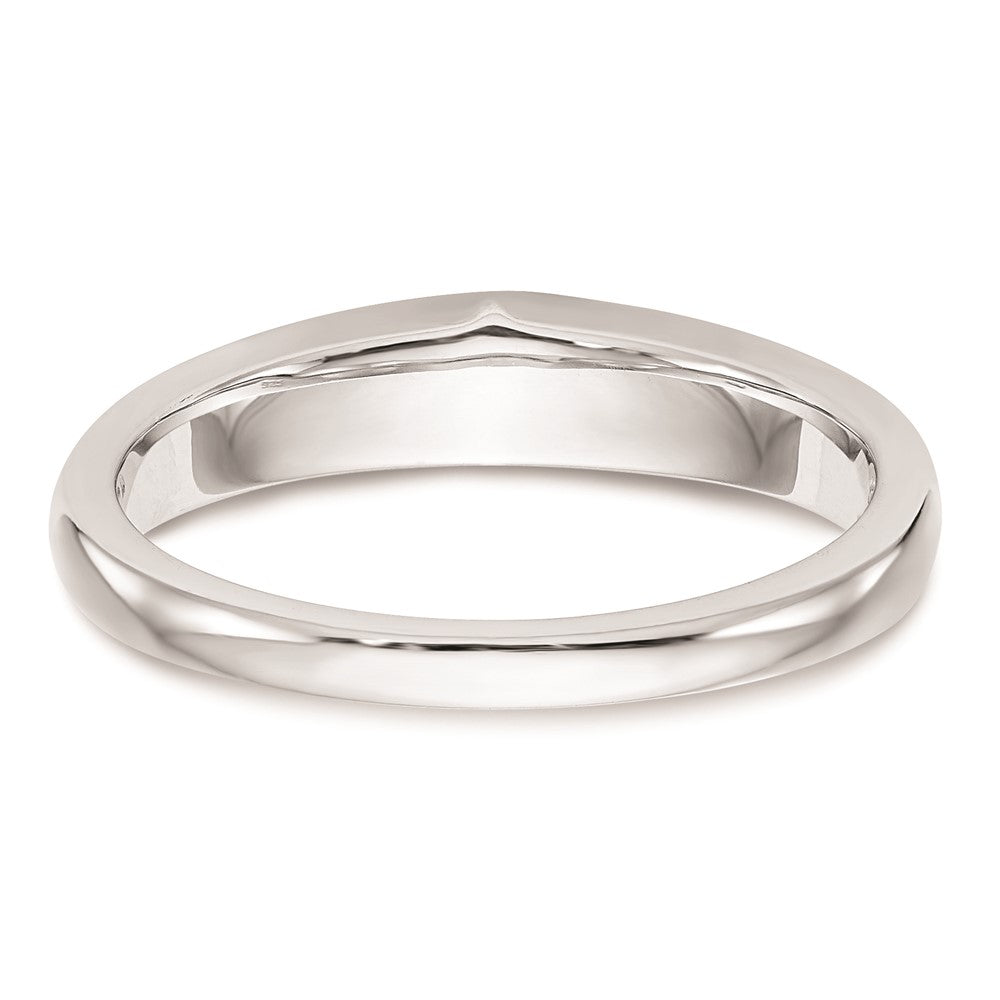 14k White Gold Real Diamond Wedding Band