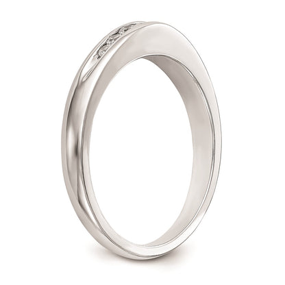 0.20ct. CZ Solid Real 14k White Gold Wedding Wedding Band Ring