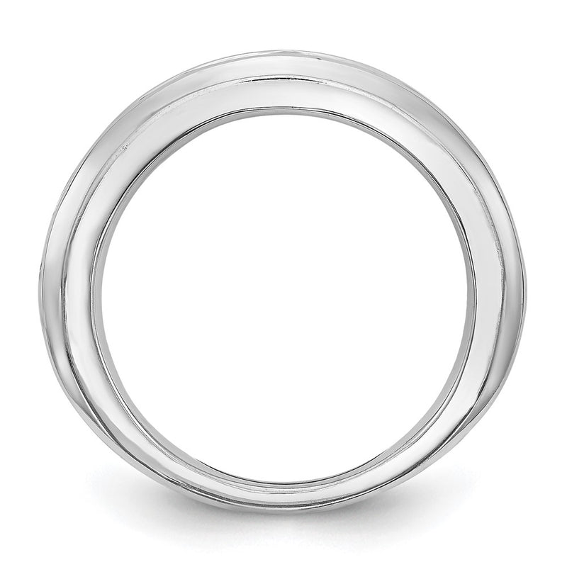14k White Gold Real Diamond Wedding Band