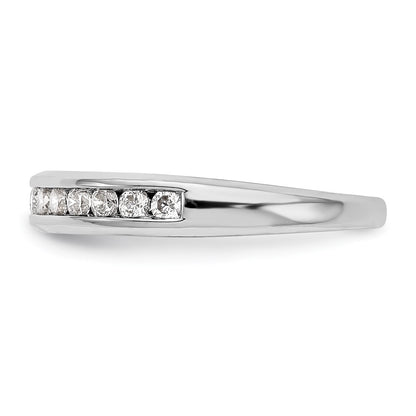 14k White Gold Real Diamond Wedding Band