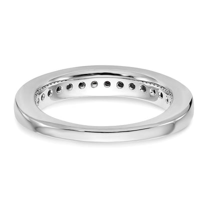 14k White Gold Real Diamond Wedding Band