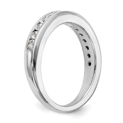 14k White Gold Real Diamond Wedding Band