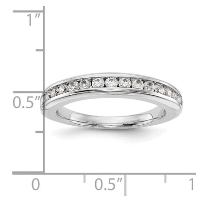 14k White Gold Real Diamond Wedding Band