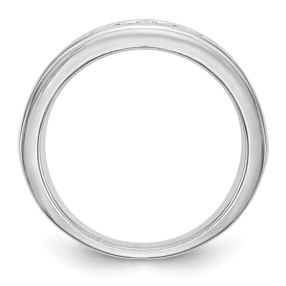 14k White Gold Real Diamond Wedding Band