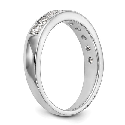 14k White Gold Real Diamond Wedding Band