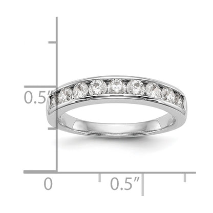14k White Gold Real Diamond Wedding Band