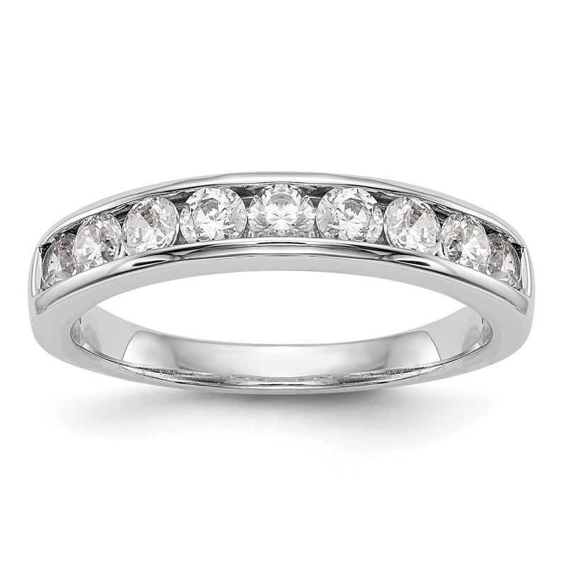 14k White Gold Real Diamond Wedding Band