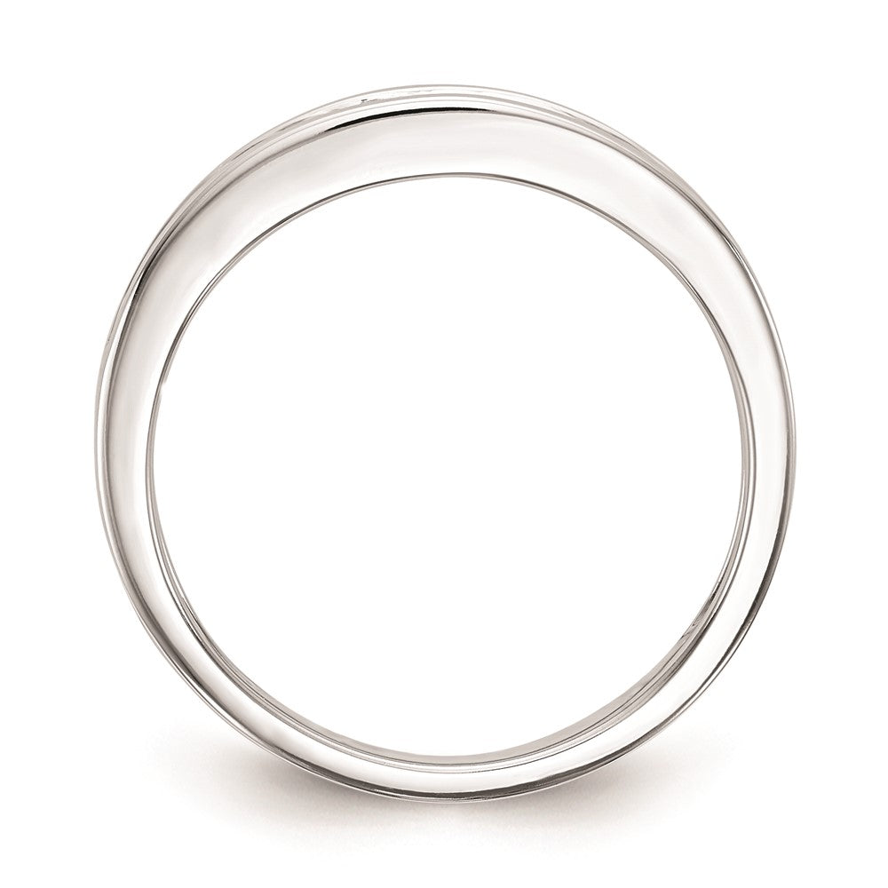 0.22ct. CZ Solid Real 14k White Gold Wedding Wedding Band Ring