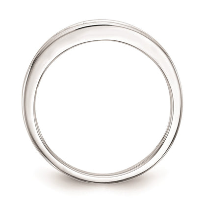 0.22ct. CZ Solid Real 14k White Gold Wedding Wedding Band Ring