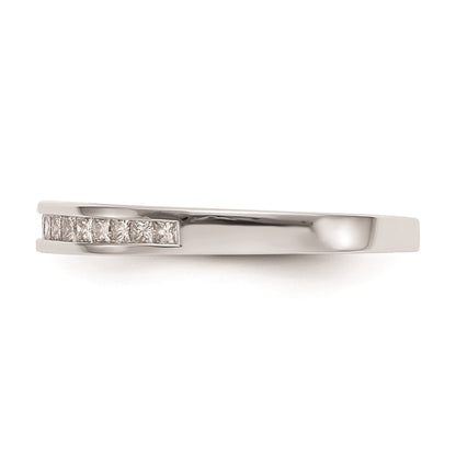 0.22ct. CZ Solid Real 14k White Gold Wedding Wedding Band Ring
