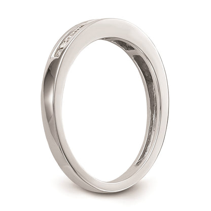 0.22ct. CZ Solid Real 14k White Gold Wedding Wedding Band Ring