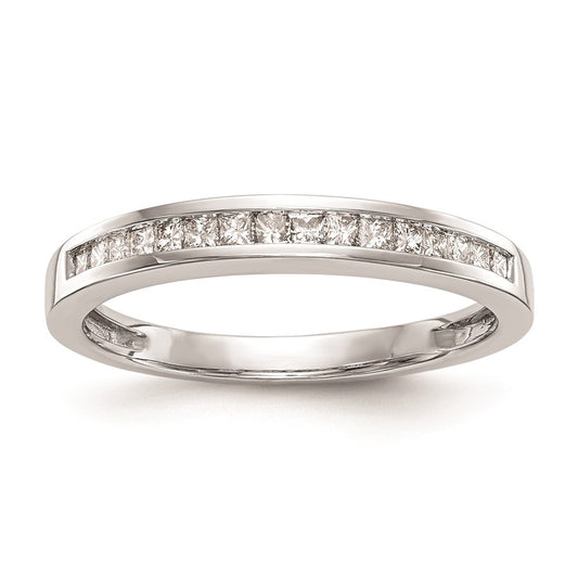 0.22ct. CZ Solid Real 14k White Gold Wedding Wedding Band Ring