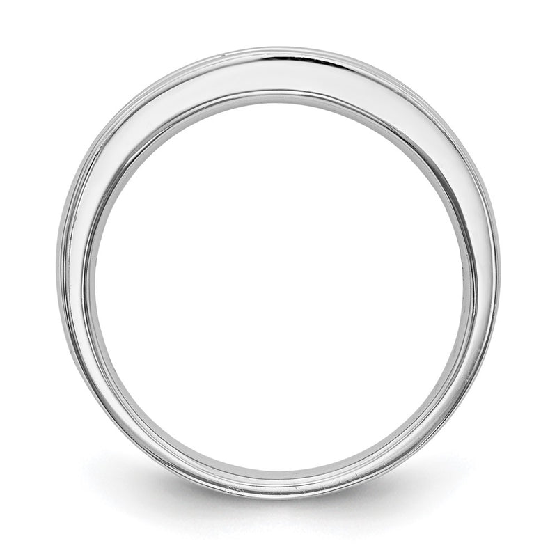14k White Gold Real Diamond Wedding Band