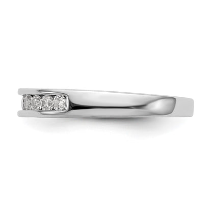 0.27ct. CZ Solid Real 14k White Gold Wedding Wedding Band Ring
