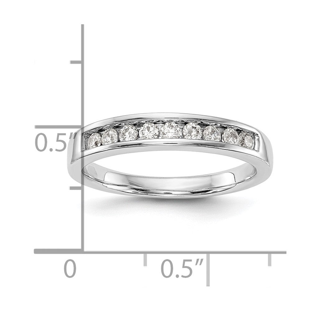 0.27ct. CZ Solid Real 14k White Gold Wedding Wedding Band Ring