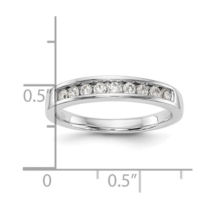 0.27ct. CZ Solid Real 14k White Gold Wedding Wedding Band Ring