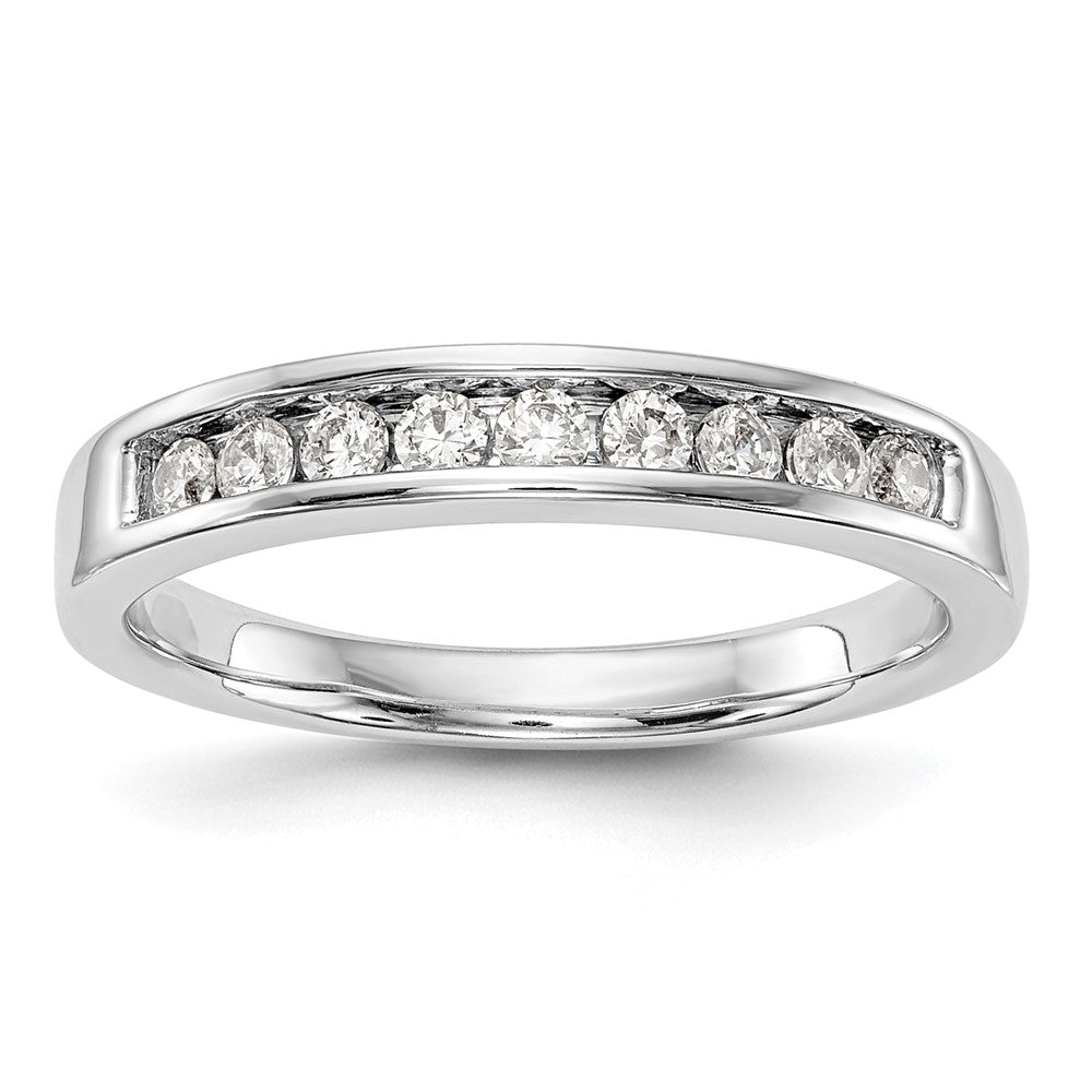 0.27ct. CZ Solid Real 14k White Gold Wedding Wedding Band Ring
