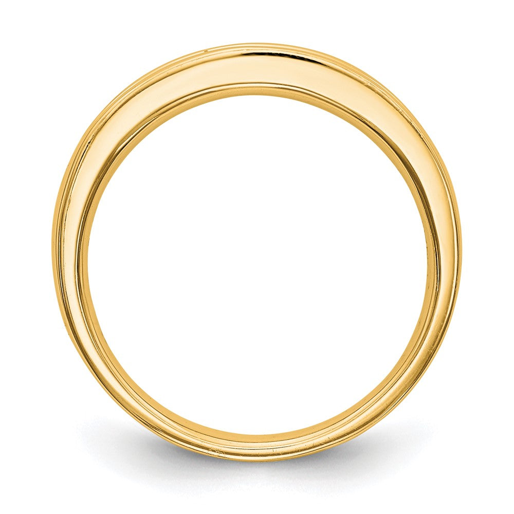0.27ct. CZ Solid Real 14k Yellow Gold Wedding Wedding Band Ring