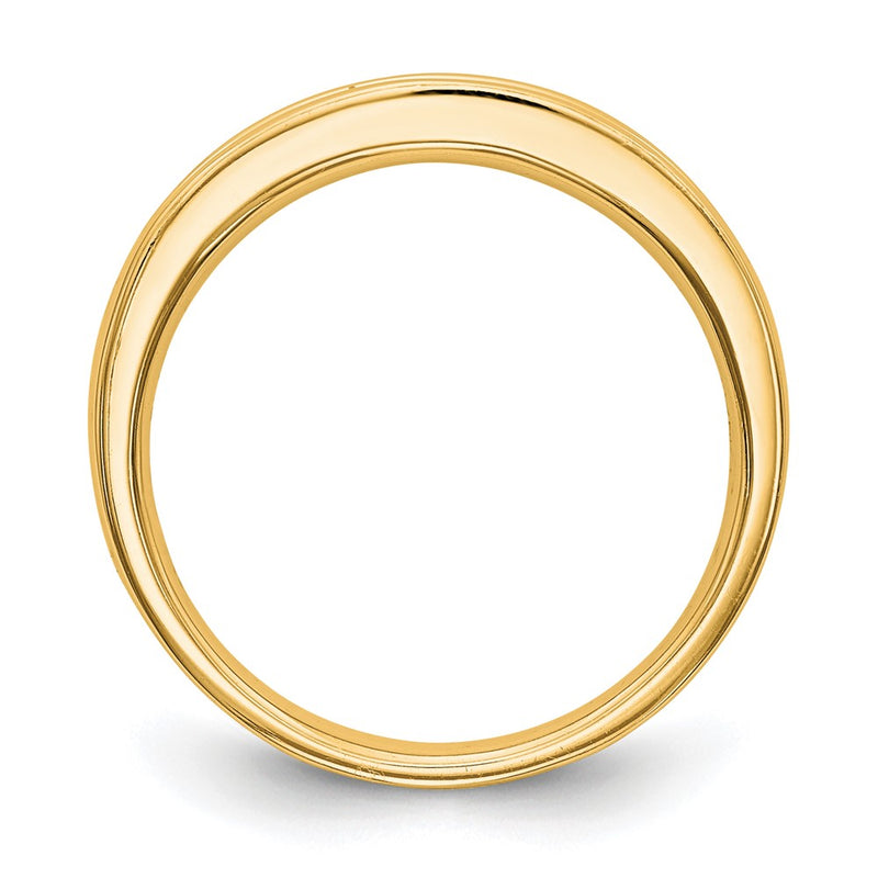 14k Yellow Gold Real Diamond Wedding Band