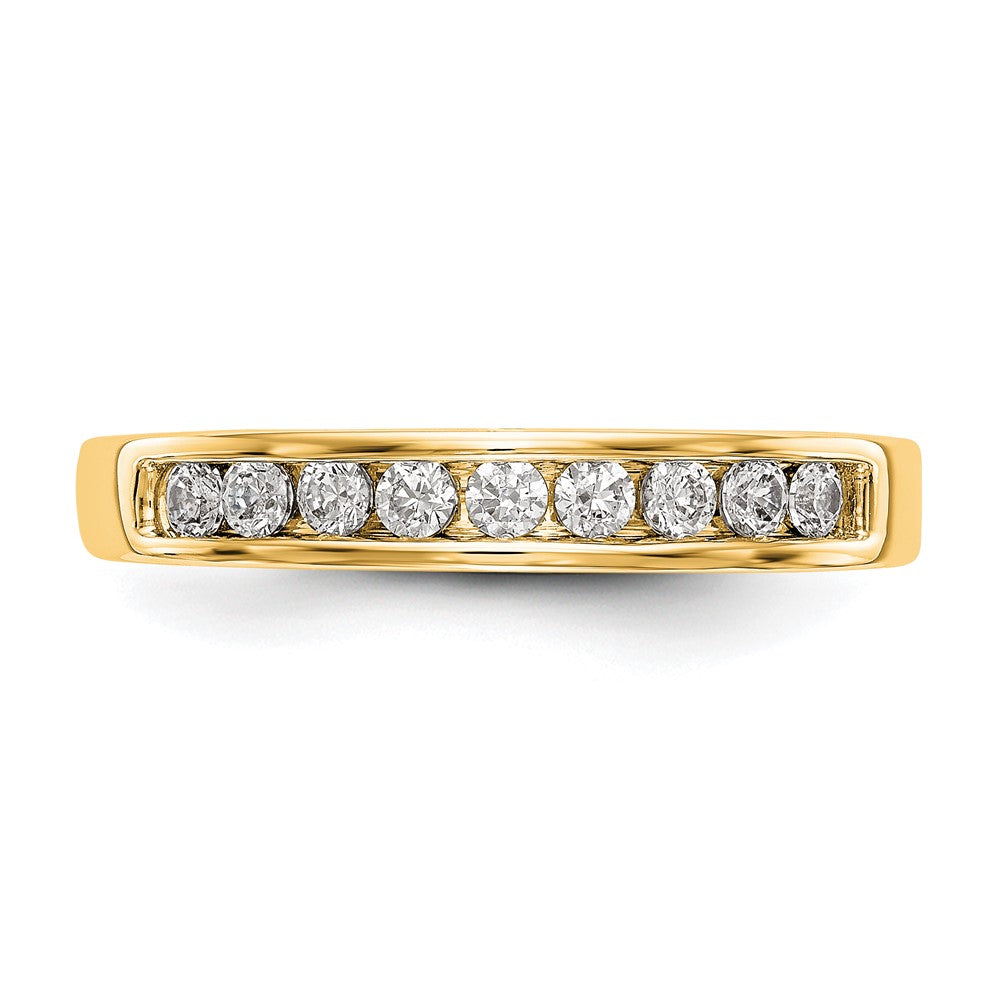 14k Yellow Gold Real Diamond Wedding Band