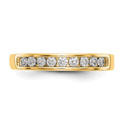 14k Yellow Gold Real Diamond Wedding Band