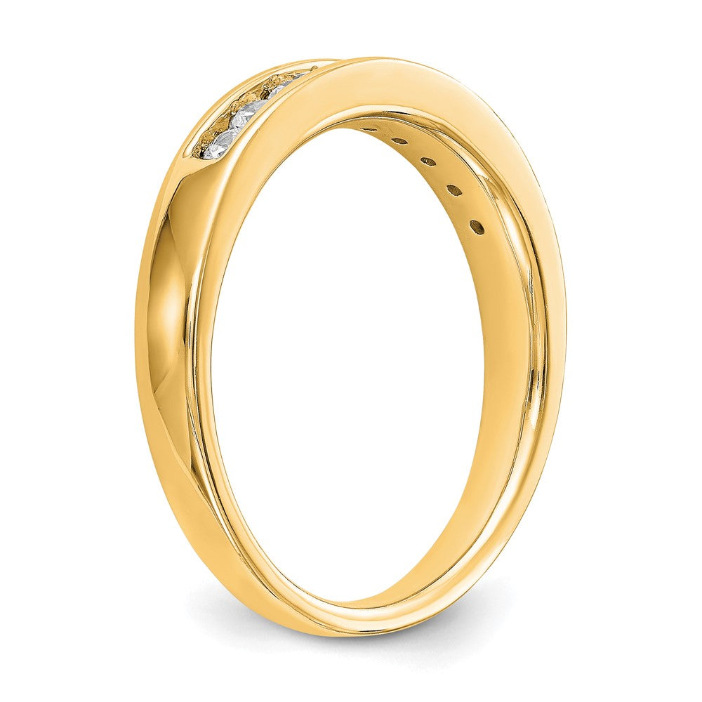 14k Yellow Gold Real Diamond Wedding Band