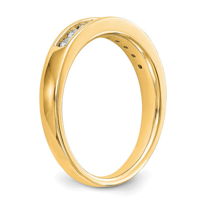 14k Yellow Gold Real Diamond Wedding Band