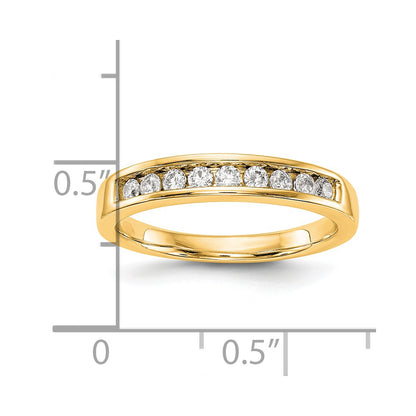 14k Yellow Gold Real Diamond Wedding Band