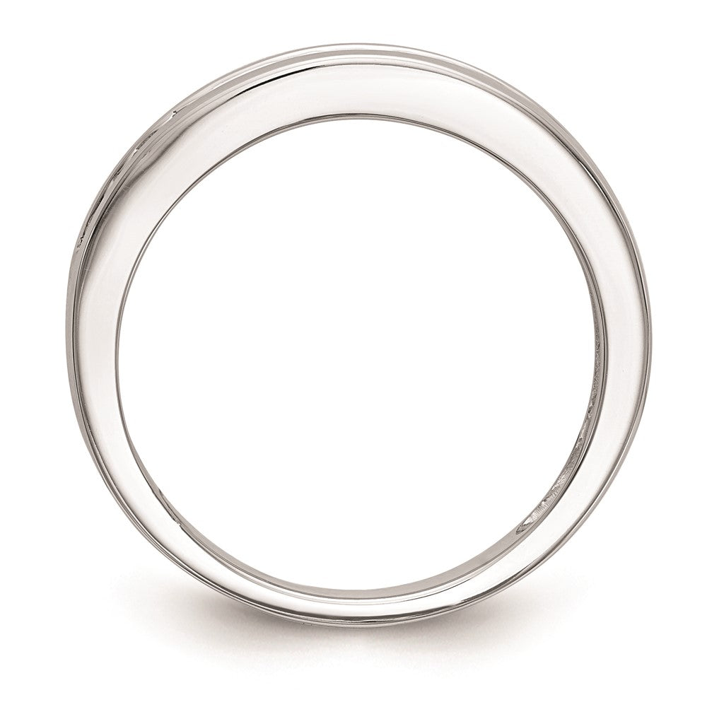 14k White Gold Real Diamond Wedding Band