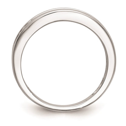 14k White Gold Real Diamond Wedding Band