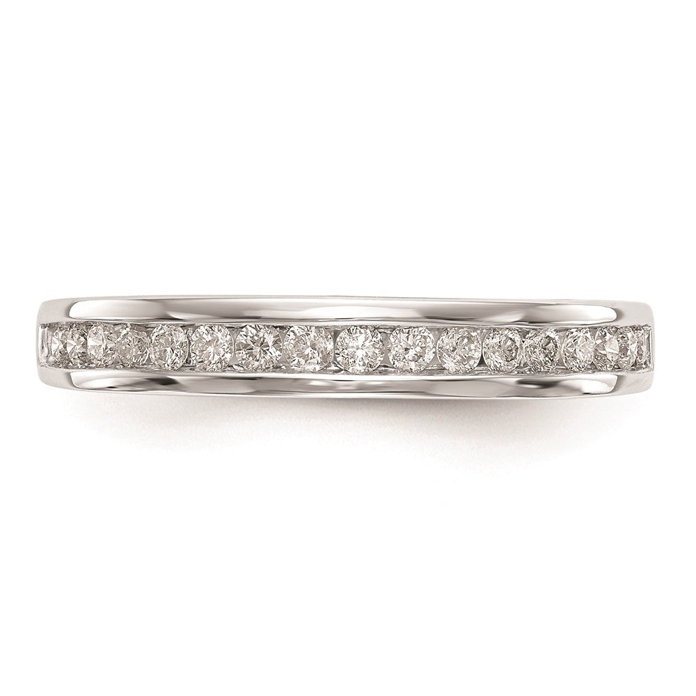 14k White Gold Real Diamond Wedding Band