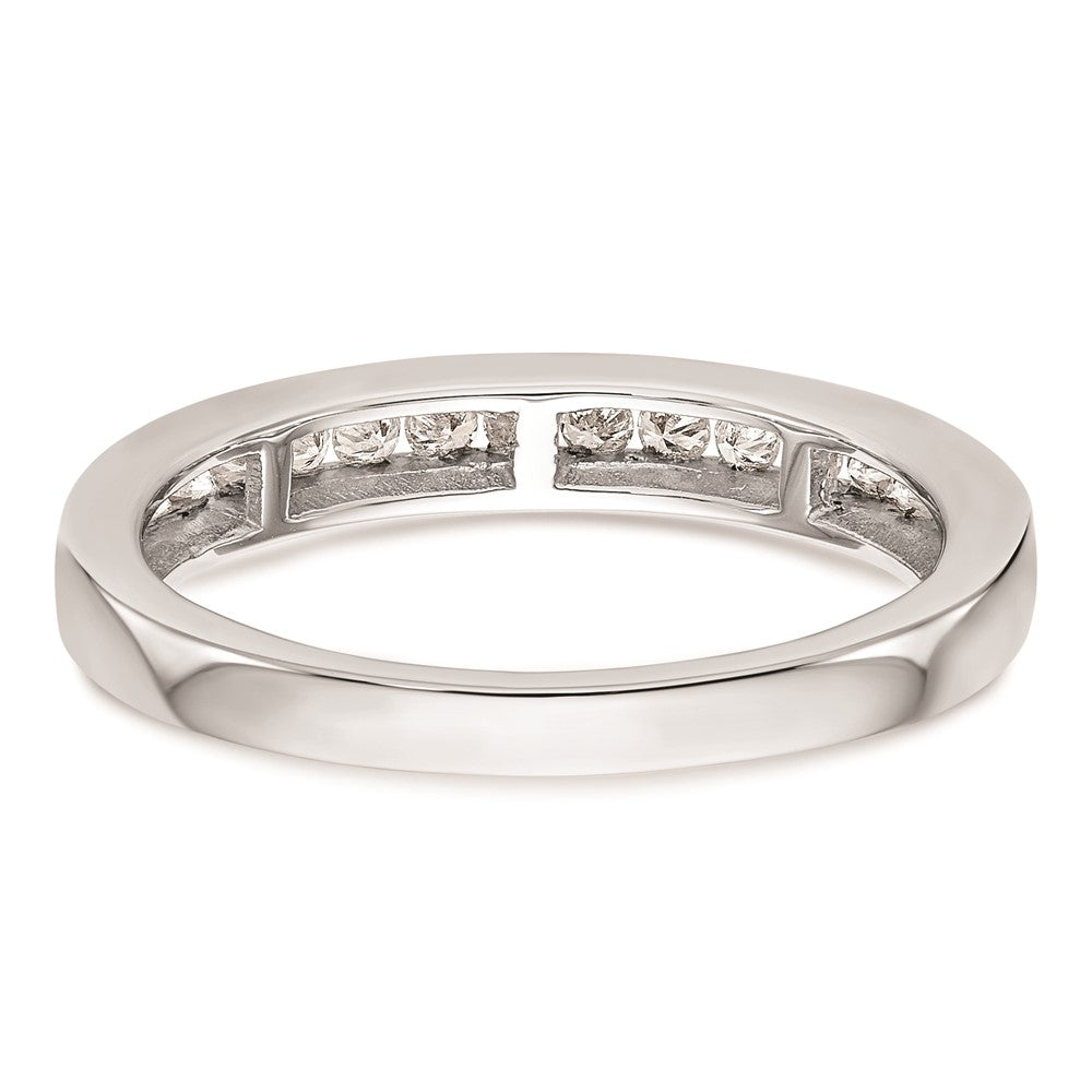 14k White Gold Real Diamond Wedding Band