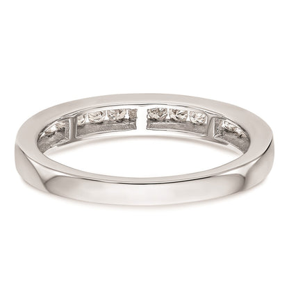 14k White Gold Real Diamond Wedding Band
