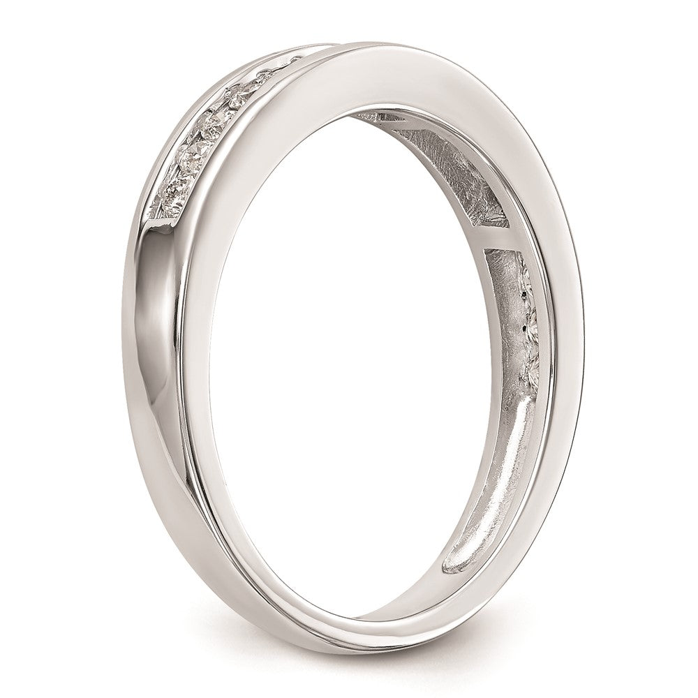 14k White Gold Real Diamond Wedding Band