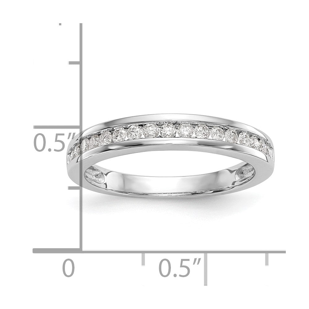 14k White Gold Real Diamond Wedding Band