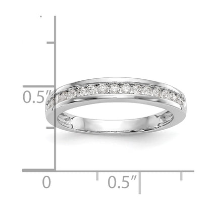 14k White Gold Real Diamond Wedding Band