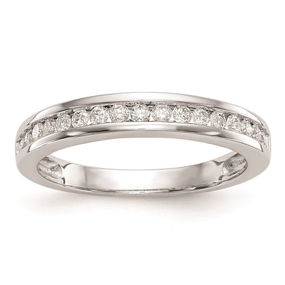 14k White Gold Real Diamond Wedding Band