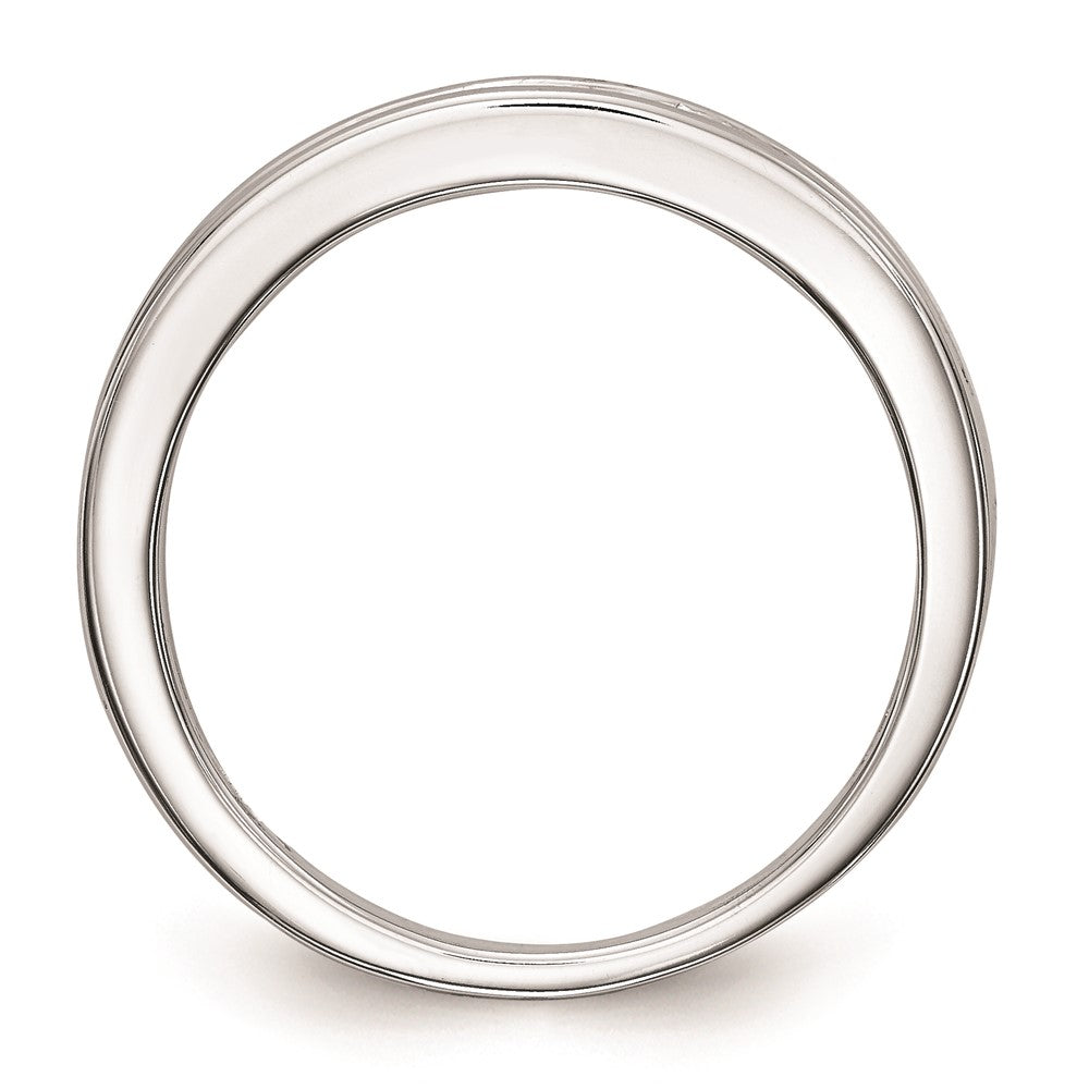 14k White Gold Real Diamond Wedding Band