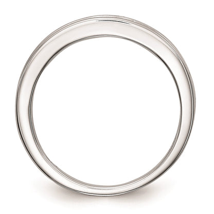 14k White Gold Real Diamond Wedding Band