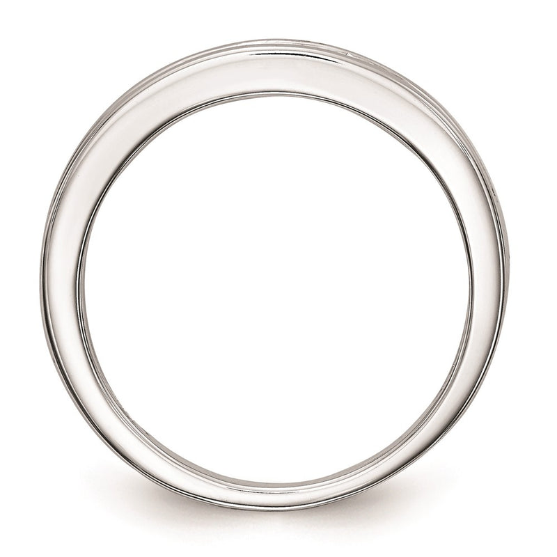 14k White Gold Real Diamond Wedding Band