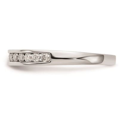 14k White Gold Real Diamond Wedding Band