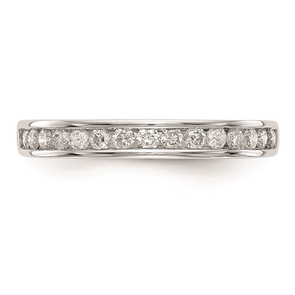 14k White Gold Real Diamond Wedding Band