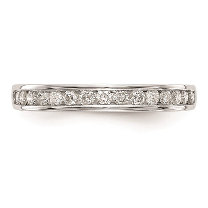 14k White Gold Real Diamond Wedding Band