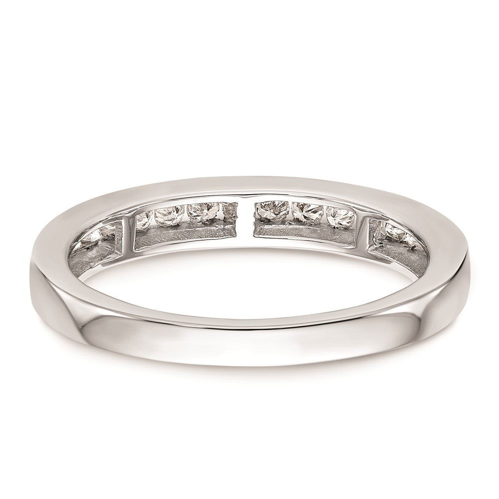 14k White Gold Real Diamond Wedding Band