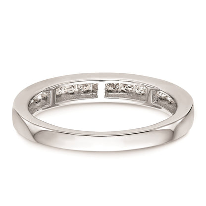 14k White Gold Real Diamond Wedding Band