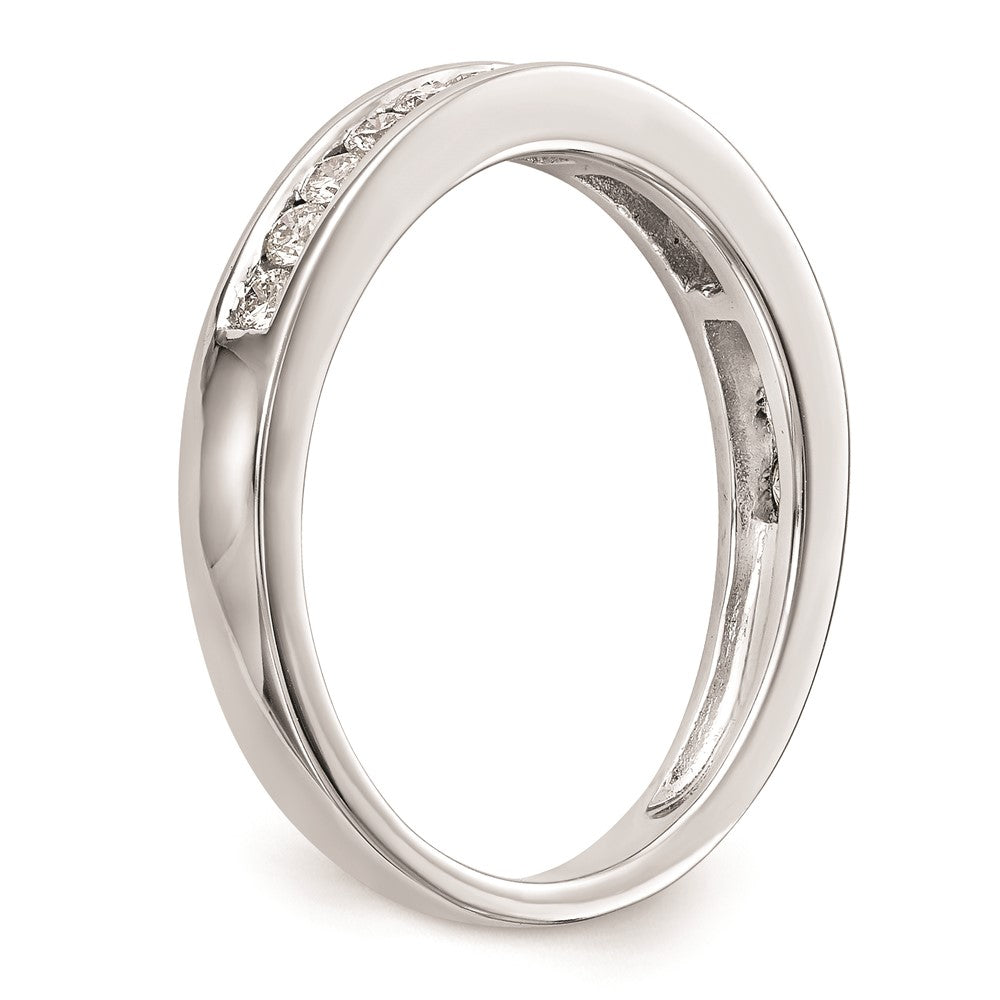 14k White Gold Real Diamond Wedding Band